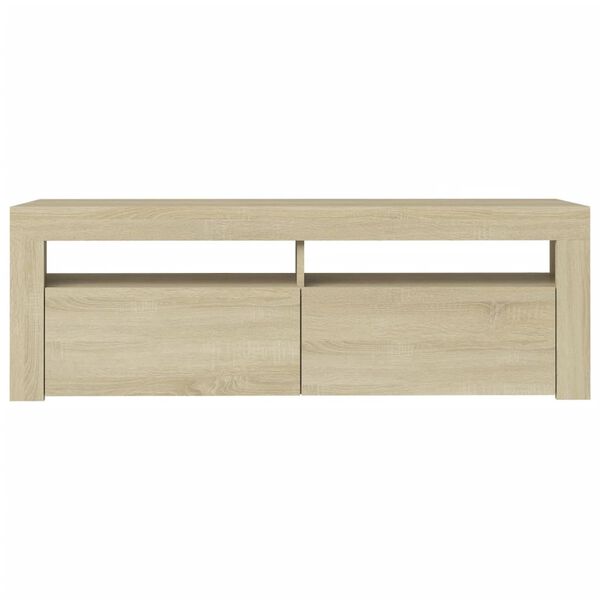 vidaXL Έπιπλο Τηλεόρασης με LED Sonoma Δρυς 120x35x40 εκ.