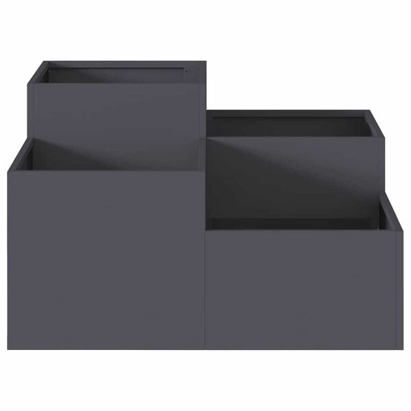 vidaXL Γλάστρα Κήπου Ανθρακί 80 x 80 x 48 εκ. Ατσάλι