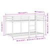 vidaXL Κουκέτα με Κουρτίνες Μπλε 75x190 εκ. Μασίφ Ξύλο Πεύκου