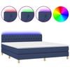 vidaXL &Kappa;&rho;&epsilon;&beta;ά&tau;&iota; Boxspring &mu;&epsilon; &Sigma;&tau;&rho;ώ&mu;&alpha; & LED &Mu;&pi;&lambda;&epsilon; 160x200 &epsilon;&kappa;. &Upsilon;&phi;&alpha;&sigma;&mu;ά&tau;&iota;&nu;&omicron;