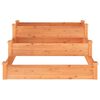vidaXL Ζαρντινιέρα Υπερυψωμένη Καφέ 120x120x56 εκ. Μασίφ Ξύλο Ελάτης