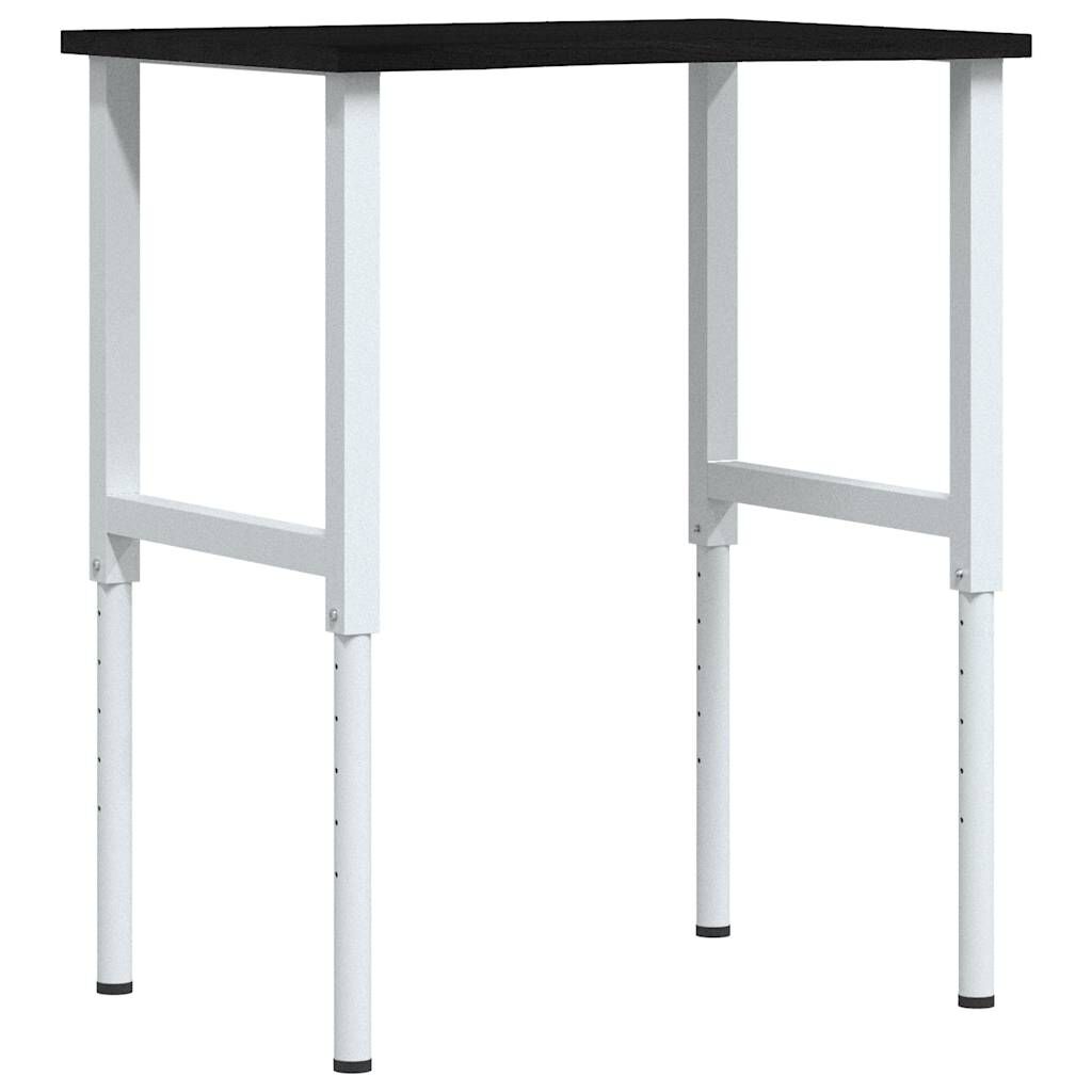 vidaXL πάγκος εργασίας σκούρο καφέ 80x60x(71,5-98) cm μασίφ ξύλο δρυς