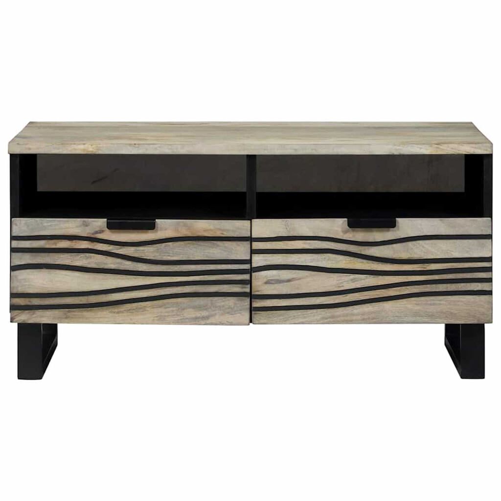 vidaXL Τραπεζάκι σαλονιού with Drawer Άσπρο, Μαύρο 80 x 54 x 40 εκ