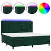 vidaXL &Kappa;&rho;&epsilon;&beta;ά&tau;&iota; Boxspring &mu;&epsilon; &Sigma;&tau;&rho;ώ&mu;&alpha; & LED &Sigma;&kappa;. &Pi;&rho;ά&sigma;&iota;&nu;&omicron; 200x200&epsilon;&kappa; &Beta;&epsilon;&lambda;&omicron;ύ&delta;&omicron;