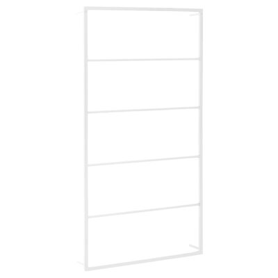 vidaXL Βάση για Πετσέτες Επιτοίχια Λευκή 60 x 10 x 116 εκ. Ατσάλινη