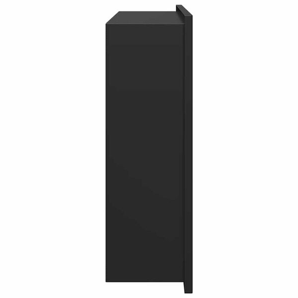 vidaXL Νίτσα Μπάνιου Μαύρο 45 x 30 x 9.5 εκ. Ανοξείδωτο ατσάλι