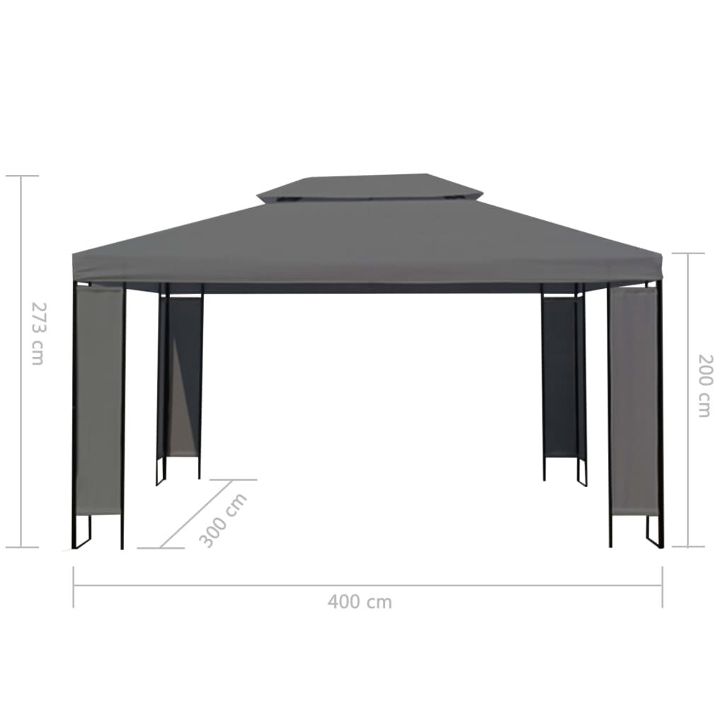 vidaXL Κιόσκι Ανθρακί 300 x 400 εκ.