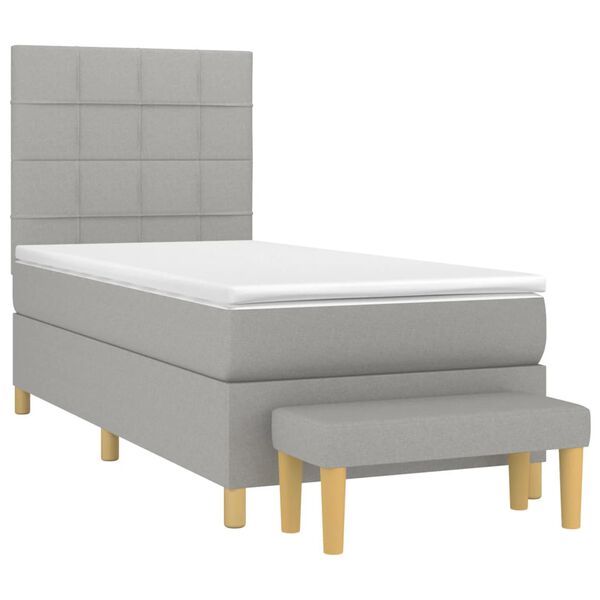 vidaXL &Kappa;&rho;&epsilon;&beta;ά&tau;&iota; Boxspring &mu;&epsilon; &Sigma;&tau;&rho;ώ&mu;&alpha; &Alpha;&nu;&omicron;&iota;&chi;&tau;ό &Gamma;&kappa;&rho;&iota; 90x200 &epsilon;&kappa;. &Upsilon;&phi;&alpha;&sigma;&mu;ά&tau;&iota;&nu;&omicron;