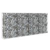 vidaXL Συρματοκιβώτιο Τοίχος 200x20x85 εκ. Γαλβαν. Ατσάλι + Καλύμματα