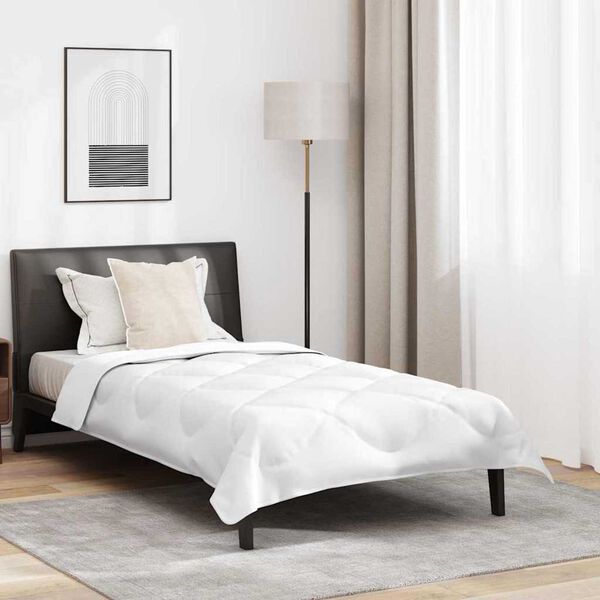 vidaXL Πάπλωμα με μαξιλάρι Λευκό 155 x 200 εκ. Μικροΐνες