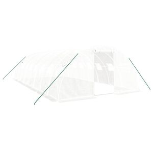 vidaXL Θερμοκήπιο Λευκό 32 μ² 8 x 4 x 2 μ. με Ατσάλινο Πλαίσιο