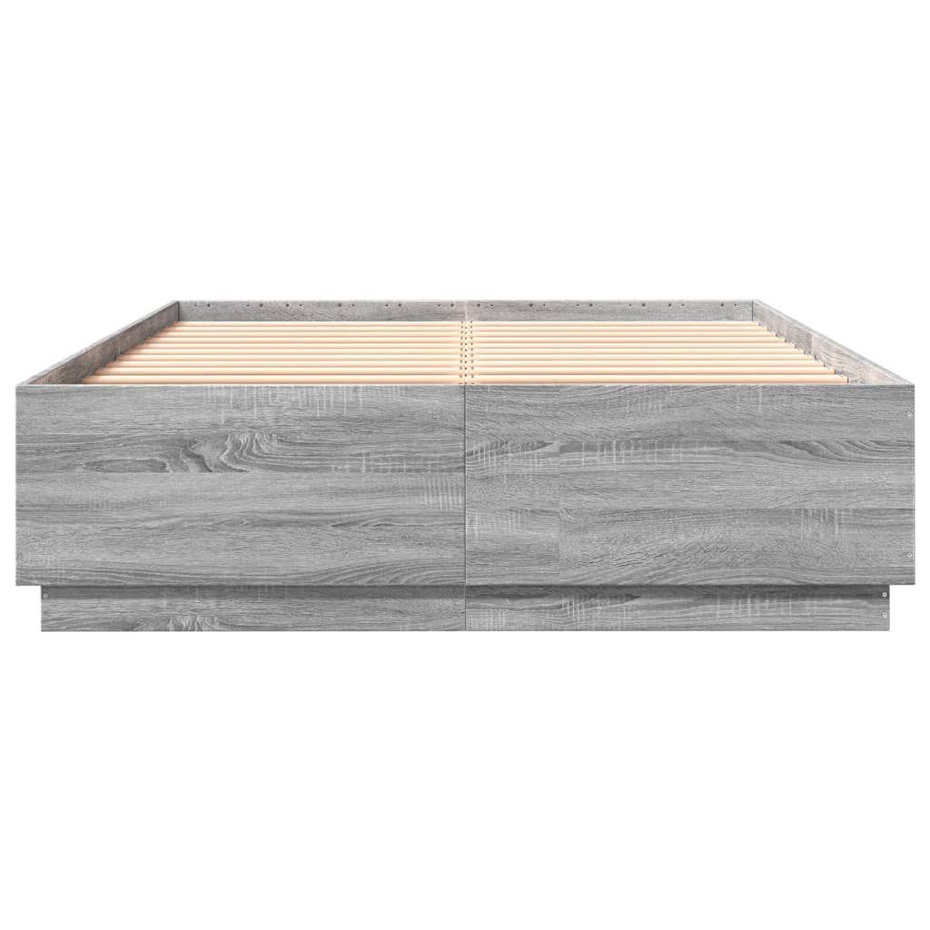 vidaXL Πλαίσιο Κρεβατιού Γκρι Sonoma 140x200 εκ. Επεξεργασμένο Ξύλο