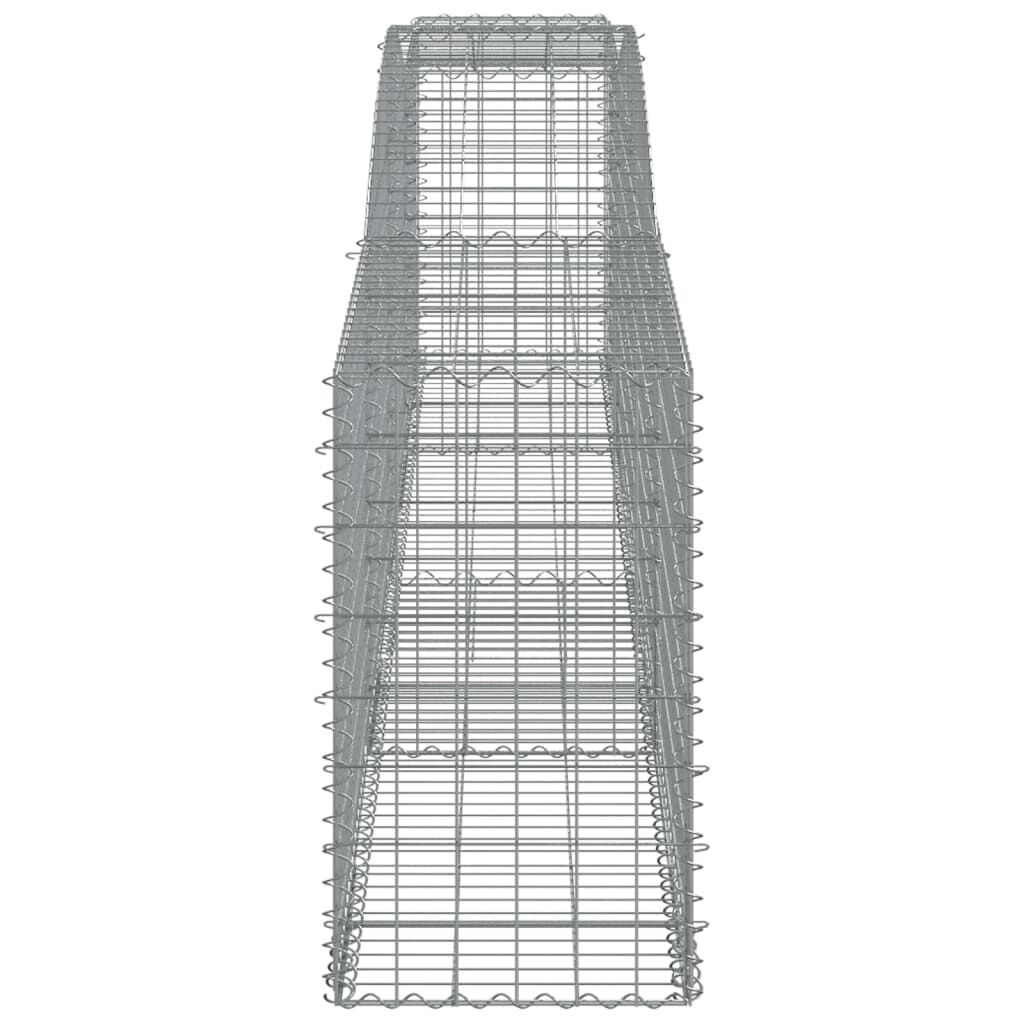 vidaXL Συρματοκιβώτια Τοξωτά 4 τεμ. 400x50x80/100 εκ. Γαλβαν. Ατσάλι
