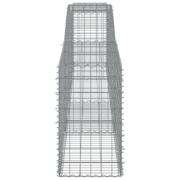 vidaXL Συρματοκιβώτια Τοξωτά 4 τεμ. 400x50x80/100 εκ. Γαλβαν. Ατσάλι