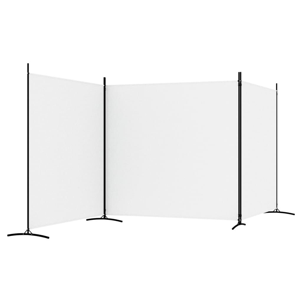 vidaXL Διαχωριστικό Δωματίου με 3 Πάνελ Λευκό 525x180 εκ. από Ύφασμα