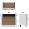 vidaXL Ντουλάπι με Συρτάρια "Lyon" Μαύρο 80x46x81,5 εκ. από Τεχνητό Ξύλο