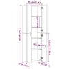 vidaXL Ντουλάπα Γραφείου Καπνιστή Δρυς 60x32x190 εκ. από Επεξεργ. Ξύλο