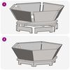 vidaXL Φωτιά Μαύρο 75 x 75 x 28 εκ. Κρύα έλαση από χάλυβα