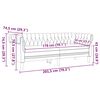 vidaXL Καναπές Chesterfield Σκούρο γκρι 201.5 x 74.5 x 74.5 εκατοστά