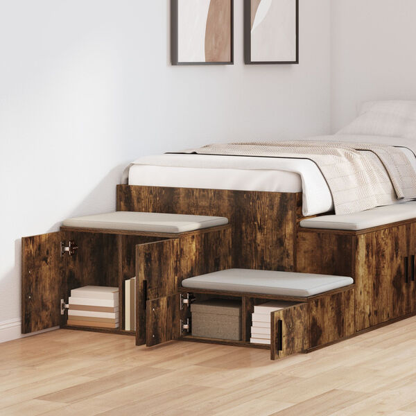 vidaXL Ντουλάπι αποθήκευσης Καπνιστή δρυς 127 x 41 x 40 εκ
