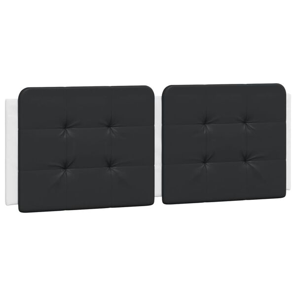 vidaXL Πλαίσιο Κρεβατιού με LED Λευκό/Μαύρο 120x200εκ. Συνθετικό Δέρμα