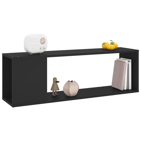 vidaXL Έπιπλο Τηλεόρασης Μαύρο 100 x 24 x 32 εκ. Επεξεργασμένο Ξύλο