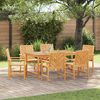 vidaXL Καρέκλες Κήπου 6 pcs Καφέ 59 x 62.5 x 89 εκ Μασίφ ξύλο ακακίας