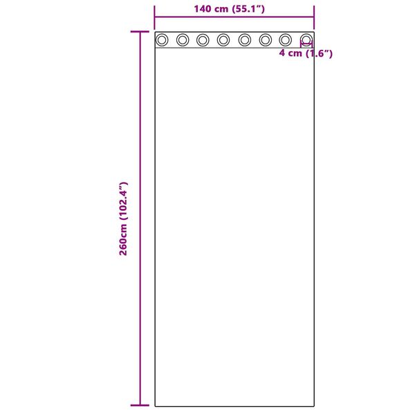 vidaXL Κουρτίνες με κουρτίνες 2 pcs Μπεζ 260 x 140 εκ. Πολυεστέρας