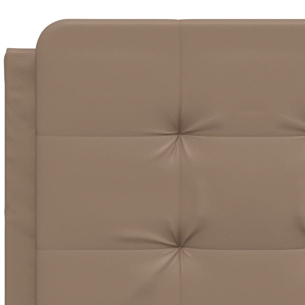 vidaXL Κρεβάτι με Στρώμα Καπουτσίνο 140x200εκ.από Συνθ.Δέρμα