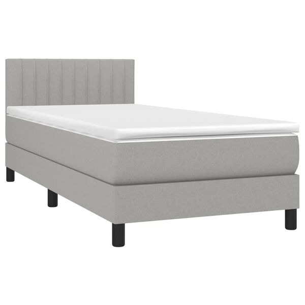 vidaXL &Kappa;&rho;&epsilon;&beta;ά&tau;&iota; Boxspring &mu;&epsilon; &Sigma;&tau;&rho;ώ&mu;&alpha; & LED &Alpha;&nu;.&Gamma;&kappa;&rho;&iota; 100x200 &epsilon;&kappa; &Upsilon;&phi;&alpha;&sigma;&mu;ά&tau;&iota;&nu;&omicron;