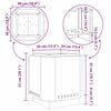 vidaXL Φωτιά Καφέ 48 x 48 x 51 cm Ατσάλι σκληρυθέν στον αέρα