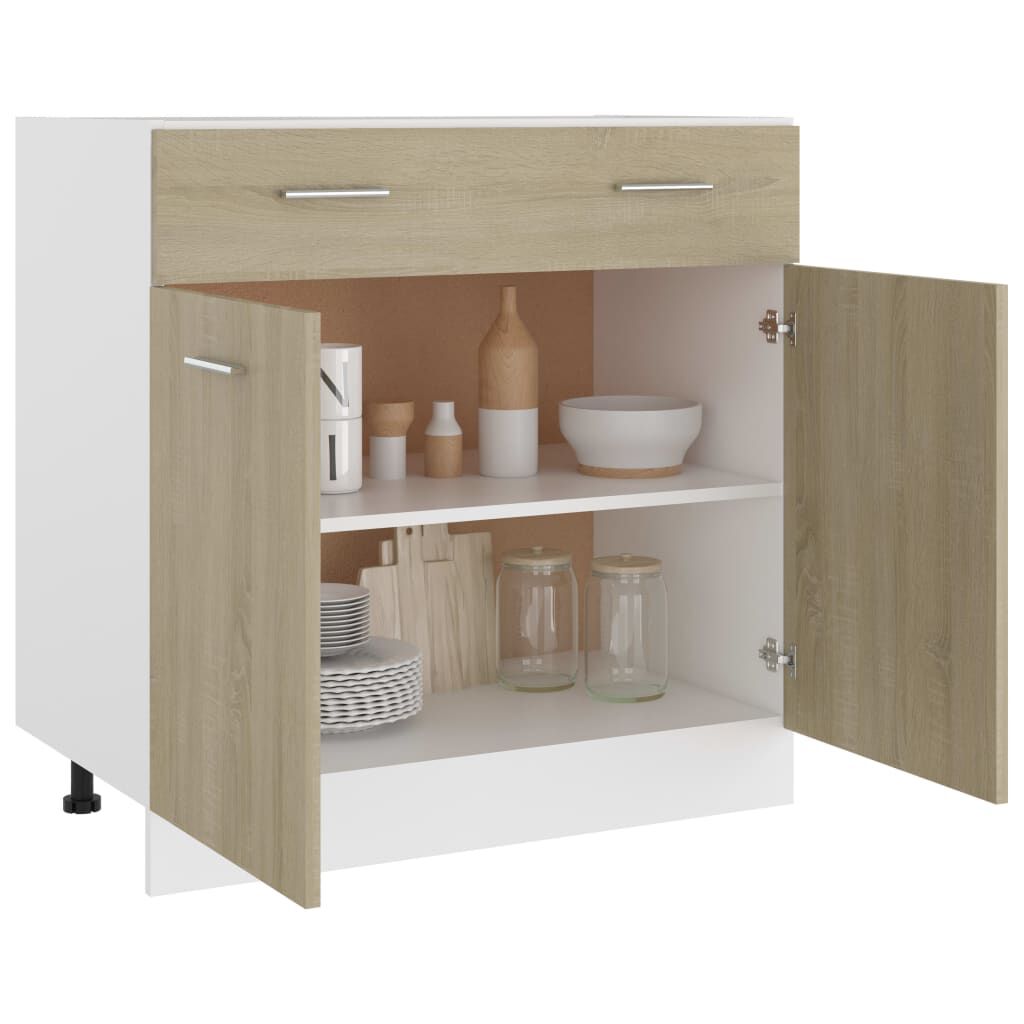 vidaXL Ντουλάπι με Συρτάρι Sonoma Δρυς 80x46x81,5 εκ. Επεξ. Ξύλο