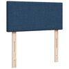 vidaXL Οθωμανικό κρεβάτι με στρώμα μπλε 90x190cm ύφασμα