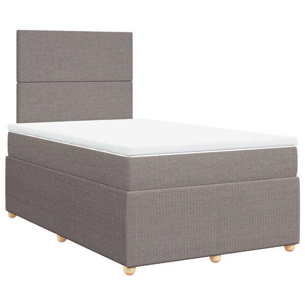 vidaXL &Kappa;&rho;&epsilon;&beta;ά&tau;&iota; Boxspring &mu;&epsilon; &Sigma;&tau;&rho;ώ&mu;&alpha; Taupe 120x190 &epsilon;&kappa;. &Upsilon;&phi;&alpha;&sigma;&mu;ά&tau;&iota;&nu;&omicron;