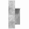 vidaXL Γραφείο με ράφι Σκυρόδεμα Γκρι 131,5 x 50 x 106,5 εκ.