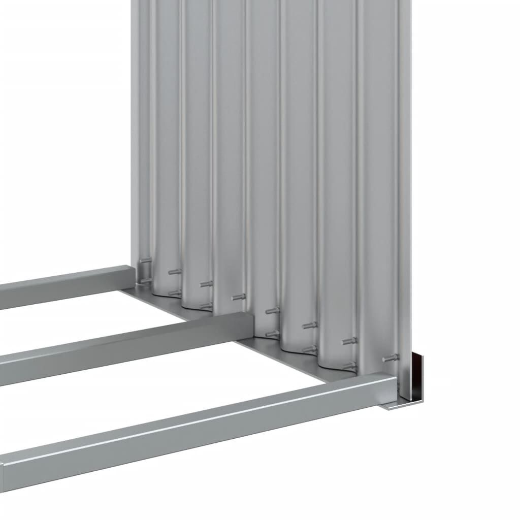 vidaXL Ξυλοθήκη Καφέ 120 x 45 x 140 εκ. από Γαλβανισμένο Ατσάλι