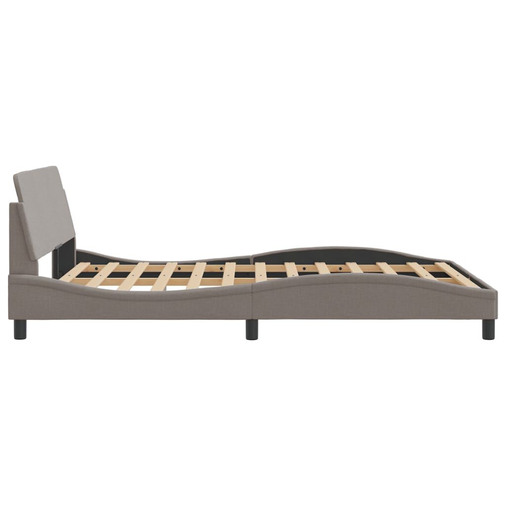 vidaXL Σκελετός Κρεβατιού Χωρίς Στρώμα Taupe 140x190 εκ. Υφασμάτινο