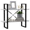 vidaXL Βιβλιοθήκη με 2 Ράφια Γκρι Σκυρ. 80 x 30 x 70 εκ. Επεξ. Ξύλο