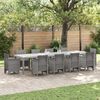 vidaXL Τραπέζι Κήπου Ανοιχτό γκρι 350 x 100 x 73 εκ. συνθετικό ρατάν