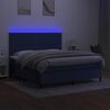 vidaXL &Kappa;&rho;&epsilon;&beta;ά&tau;&iota; Boxspring &mu;&epsilon; &Sigma;&tau;&rho;ώ&mu;&alpha; & LED &Mu;&pi;&lambda;&epsilon; 180x200 &epsilon;&kappa;. &Upsilon;&phi;&alpha;&sigma;&mu;ά&tau;&iota;&nu;&omicron;