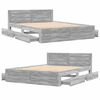 vidaXL Πλαίσιο Κρεβατιού με Κεφαλάρι Γκρι Sonoma 160x200εκ. Επεξ. Ξύλο