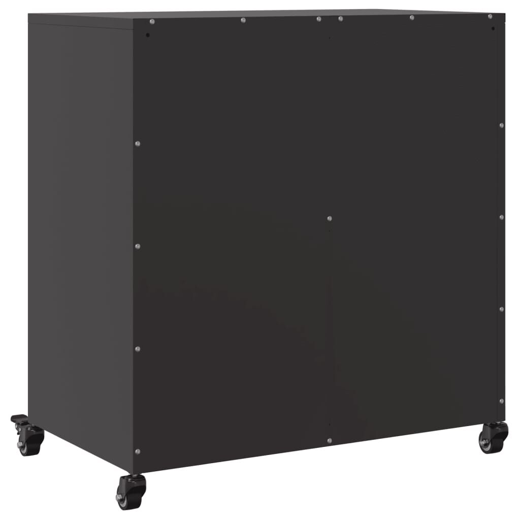 vidaXL Ντουλάπι Μαύρο 68x39x72 εκ. από Χάλυβα