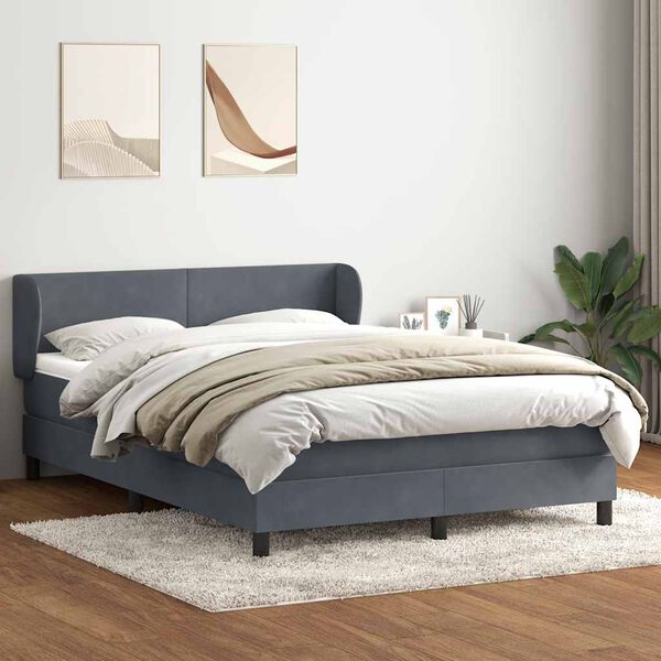 vidaXL Box Spring &Kappa;&rho;&epsilon;&beta;ά&tau;&iota; &mu;&epsilon; &sigma;&tau;&rho;ώ&mu;&alpha; &Sigma;&kappa;&omicron;ύ&rho;&omicron; &gamma;&kappa;&rho;&iota; 160x220 cm &Beta;&epsilon;&lambda;&omicron;ύ&delta;&iota;&nu;&omicron;
