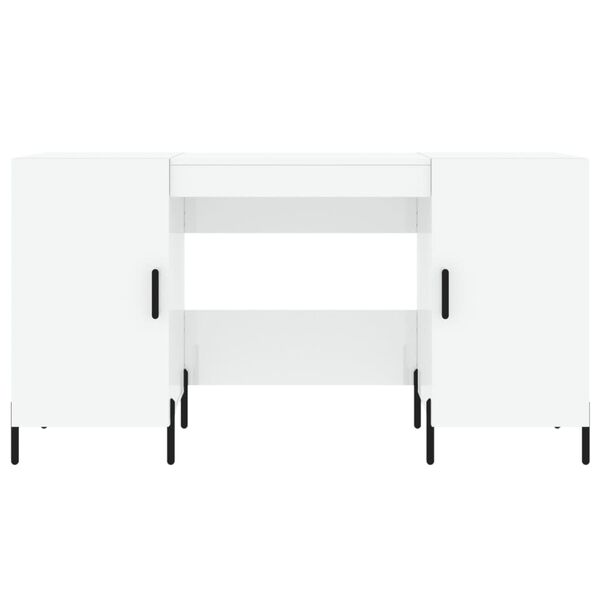vidaXL Γραφείο Γυαλιστερό Λευκό 140x50x75 εκ. Επεξεργασμένο Ξύλο