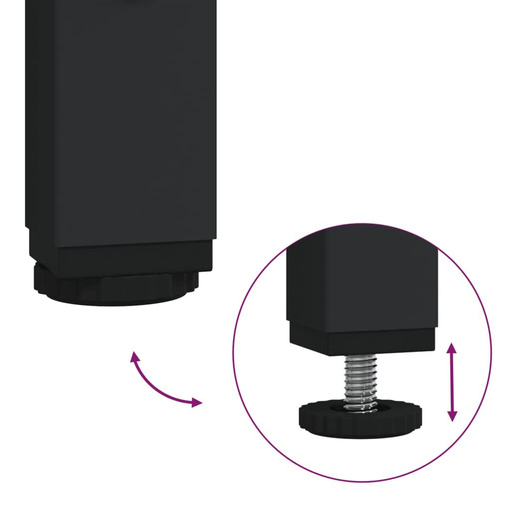 vidaXL Βιβλιοθήκη Σκάλα 4 Ράφια Μαύρη 139x33,5x149 εκ. Επεξεργ. Ξύλο