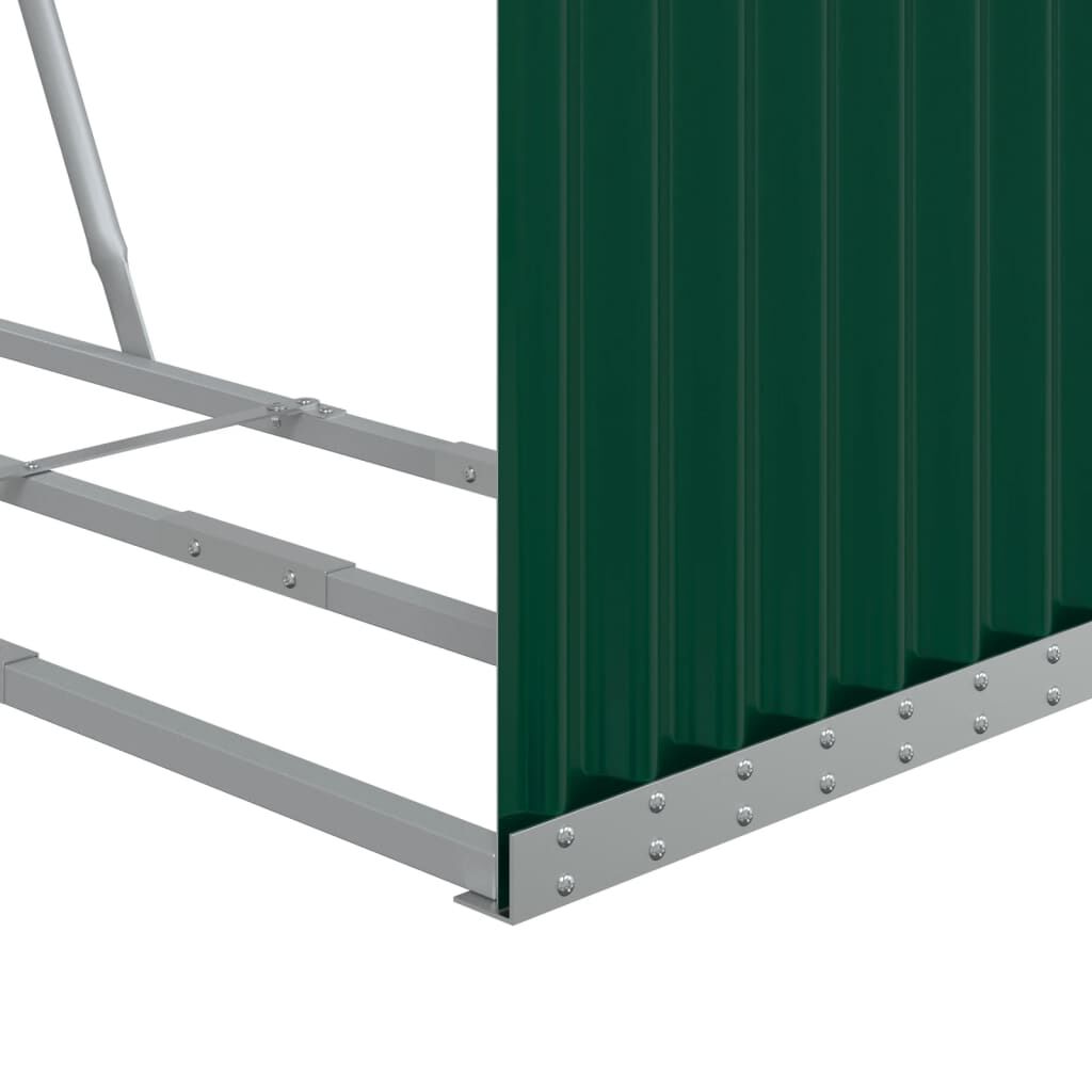 vidaXL Ξυλοθήκη Πράσινη 120 x 45 x 140 εκ. από Γαλβανισμένο Ατσάλι
