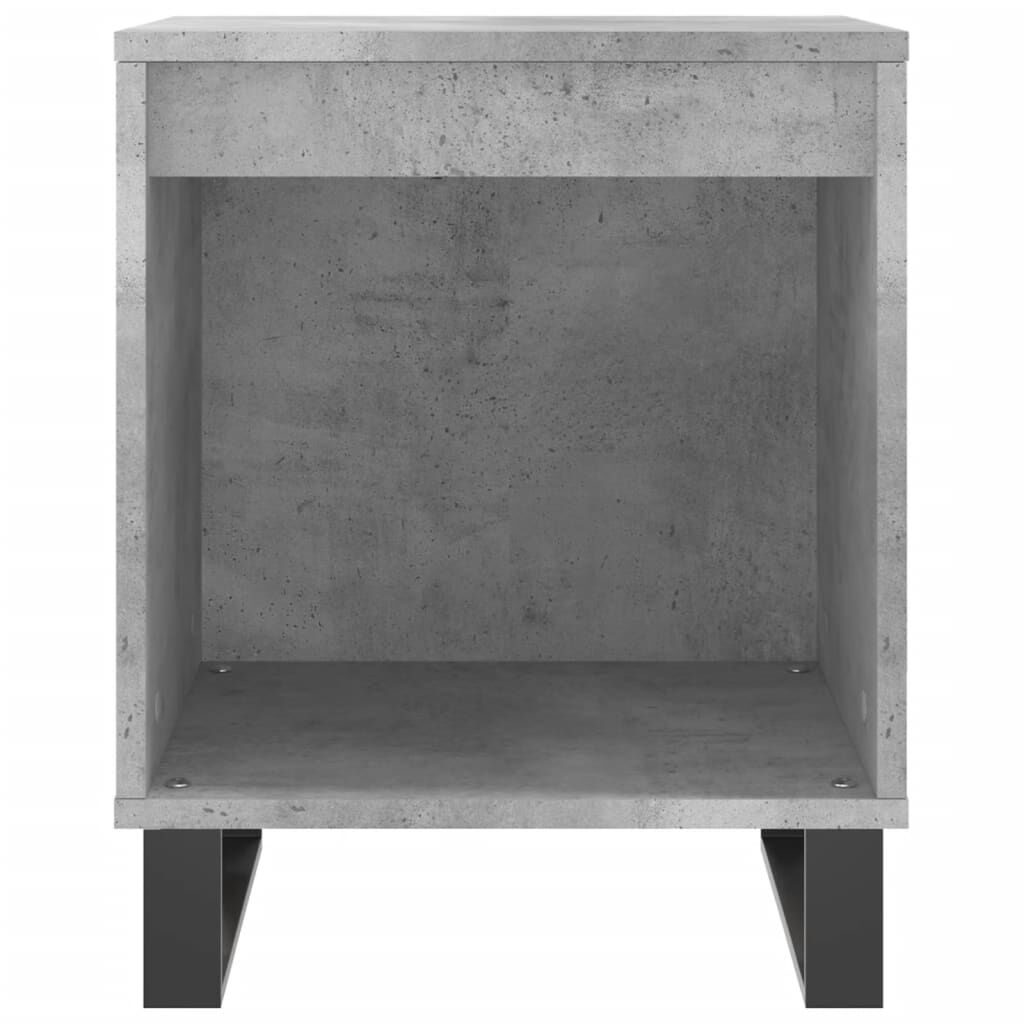 vidaXL Κομοδίνο Γκρι Σκυροδέματος 40 x 35 x 50 εκ. από Επεξεργ. Ξύλο