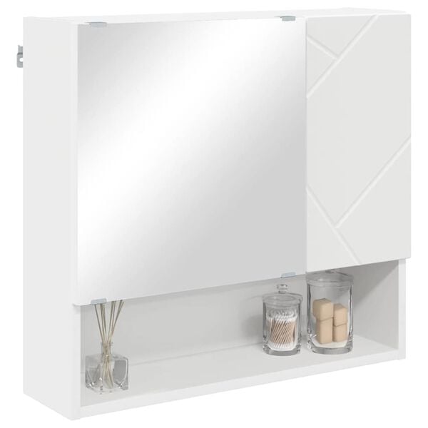 vidaXL Ντουλάπα Καθρέφτη Λευκό 59 x 17 x 55 cm Επεξεργασμένο ξύλο