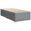 vidaXL Κρεβάτι Boxspring με Στρώμα Ανοιχτό Γκρι 100x200 εκ. Υφασμάτινο