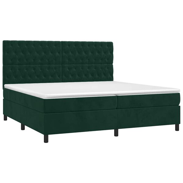 vidaXL &Kappa;&rho;&epsilon;&beta;ά&tau;&iota; Boxspring &mu;&epsilon; &Sigma;&tau;&rho;ώ&mu;&alpha; &Sigma;&kappa;&omicron;ύ&rho;&omicron; &Pi;&rho;ά&sigma;&iota;&nu;&omicron; 200x200&epsilon;&kappa;. &Beta;&epsilon;&lambda;&omicron;ύ&delta;&iota;&nu;&omicron;